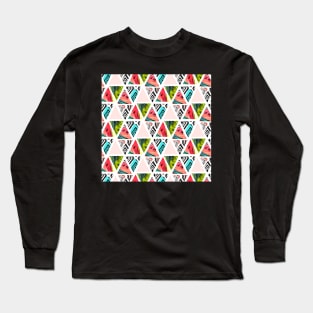 Geometric Tropical Pattern Long Sleeve T-Shirt